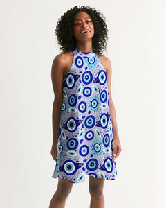 Lucky Evil Eye Women's Halter Dress