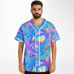 Blue Psychedelic Mushrooms Rave Jersey