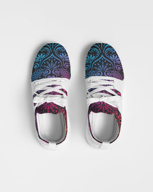 Colorful Ombre Mandala Women's Two-Tone Sneaker