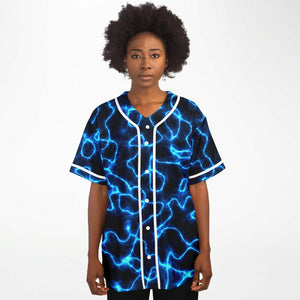 Electric Blue Lightning Festival Rave Jersery