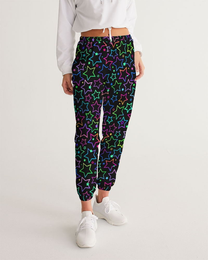 Bright Neon Stars Women's Track Pants