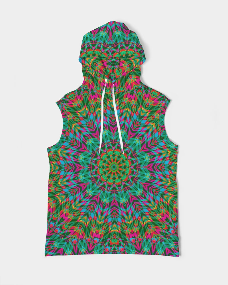 Psychedelic Mandala Dimension Men's Premium Heavyweight Sleeveless Hoodie