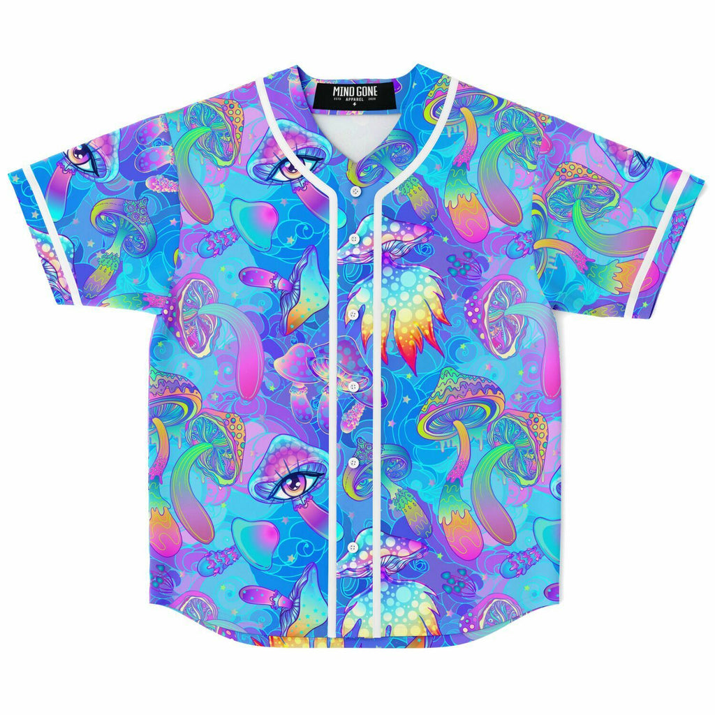 Blue Psychedelic Mushrooms Rave Jersey