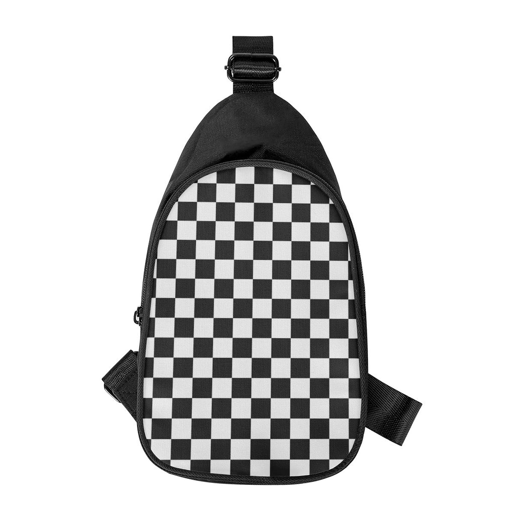 Checkered Black White Chest Bag