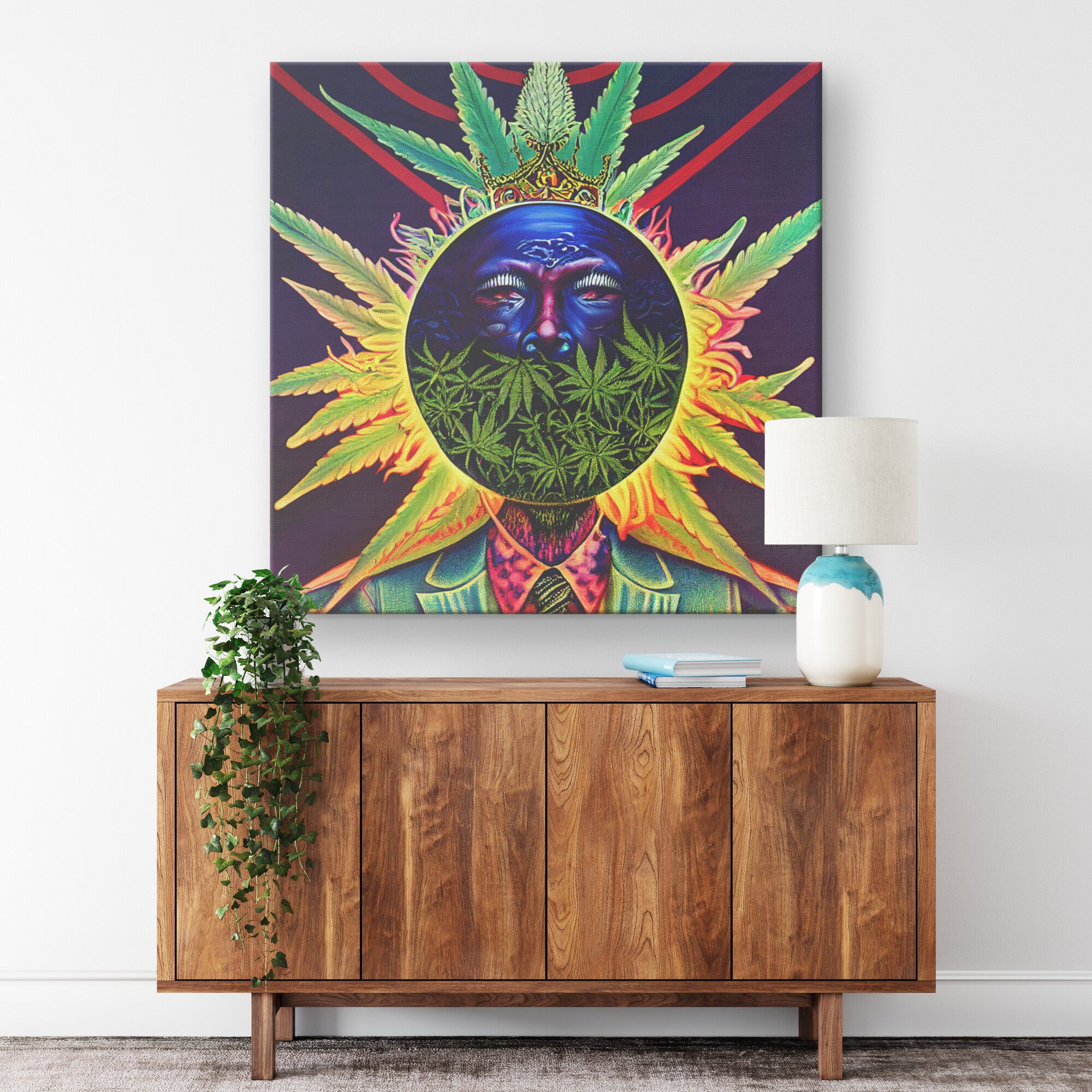 Cannabis King Canvas Wall Art