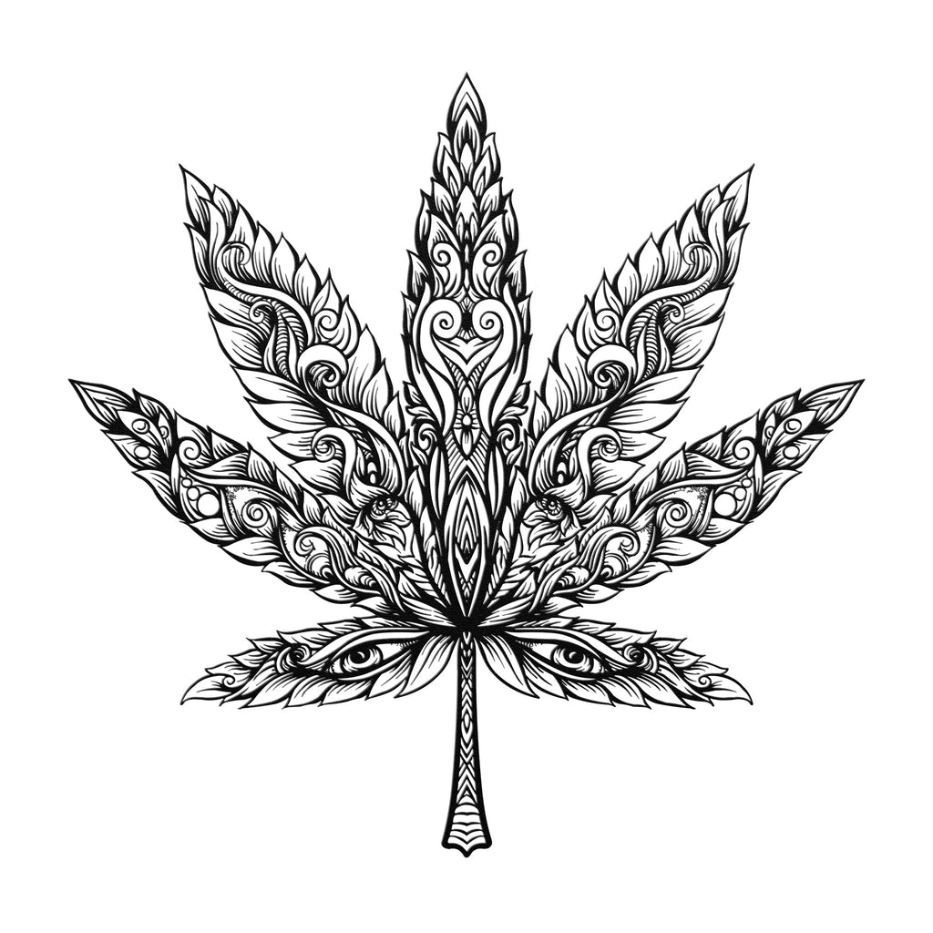 Cannabis Weed Leaf Metal Wall Art