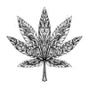 Cannabis Weed Leaf Metal Wall Art