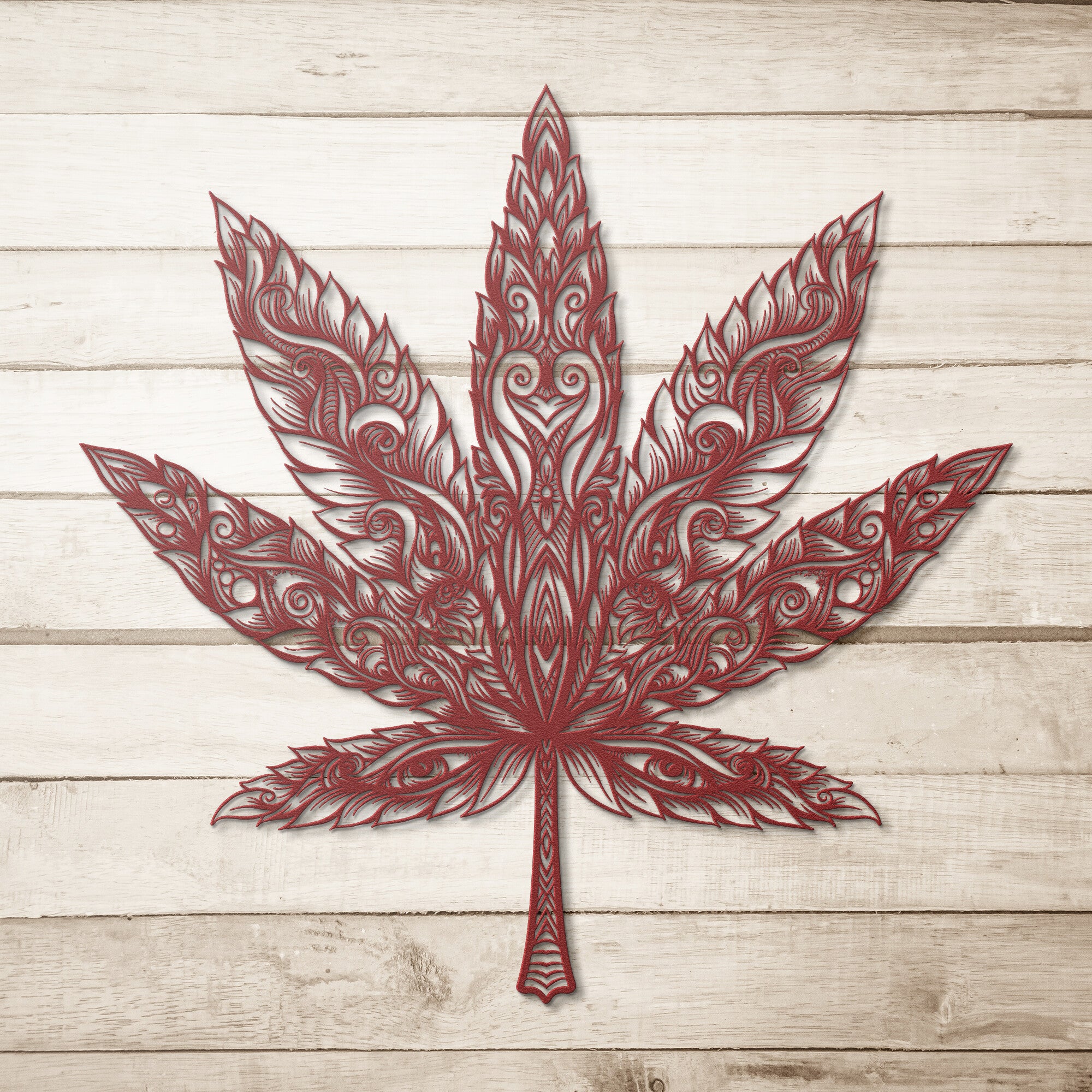 Cannabis Weed Leaf Metal Wall Art