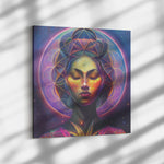 Cosmic Female Visionary Canvas Wall Art