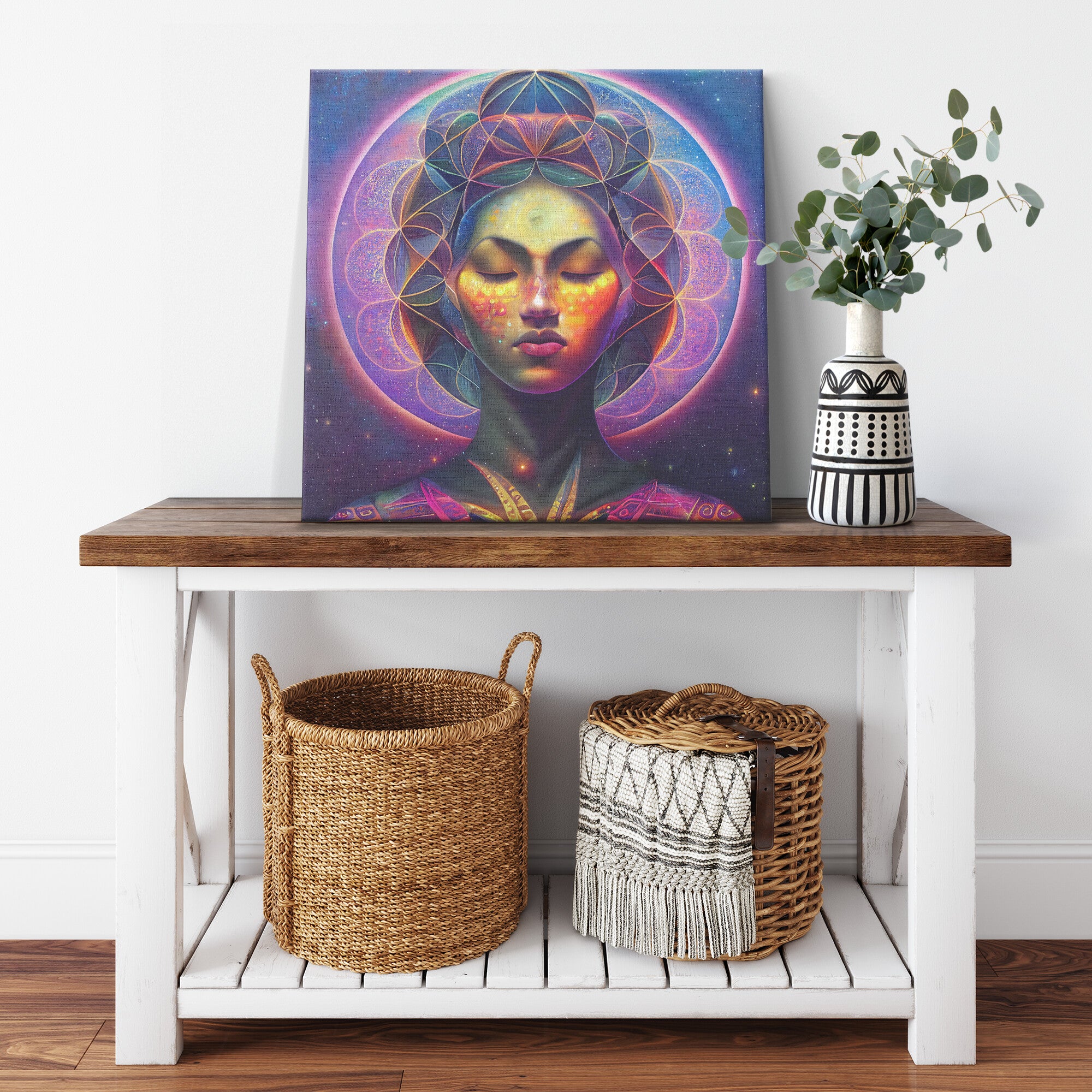 Cosmic Female Visionary Canvas Wall Art