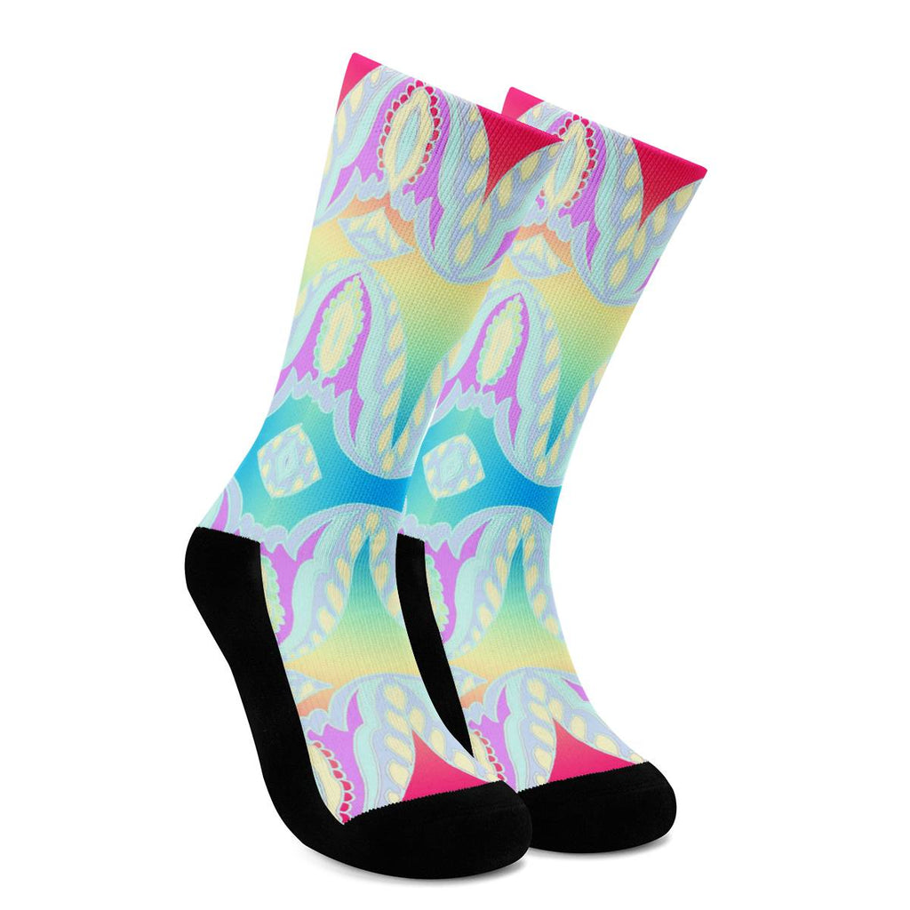 Pastel Synergetic Unisex Adult Crew Socks - Mind Gone