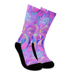 Psychedelic Purple Trip Crew Socks - Mind Gone