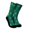 Weed Pattern Crew Socks