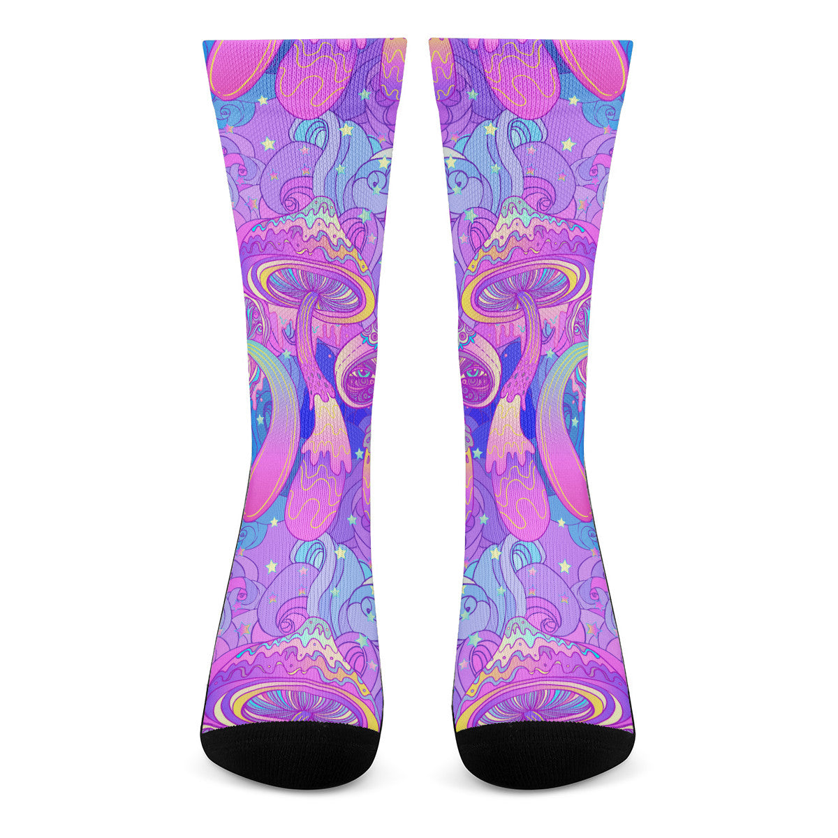 Psychedelic Purple Trip Crew Socks - Mind Gone