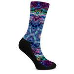 Trippy Fractal Crew Socks