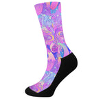 Psychedelic Purple Trip Crew Socks - Mind Gone