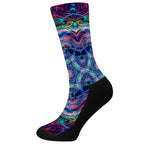 Trippy Fractal Crew Socks