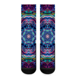 Trippy Fractal Crew Socks