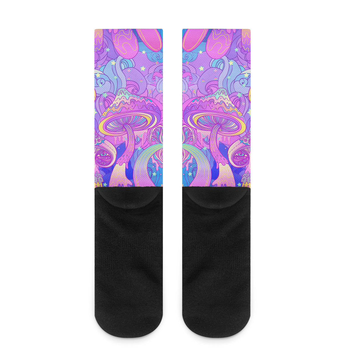 Psychedelic Purple Trip Crew Socks - Mind Gone