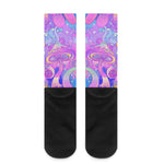 Psychedelic Purple Trip Crew Socks - Mind Gone