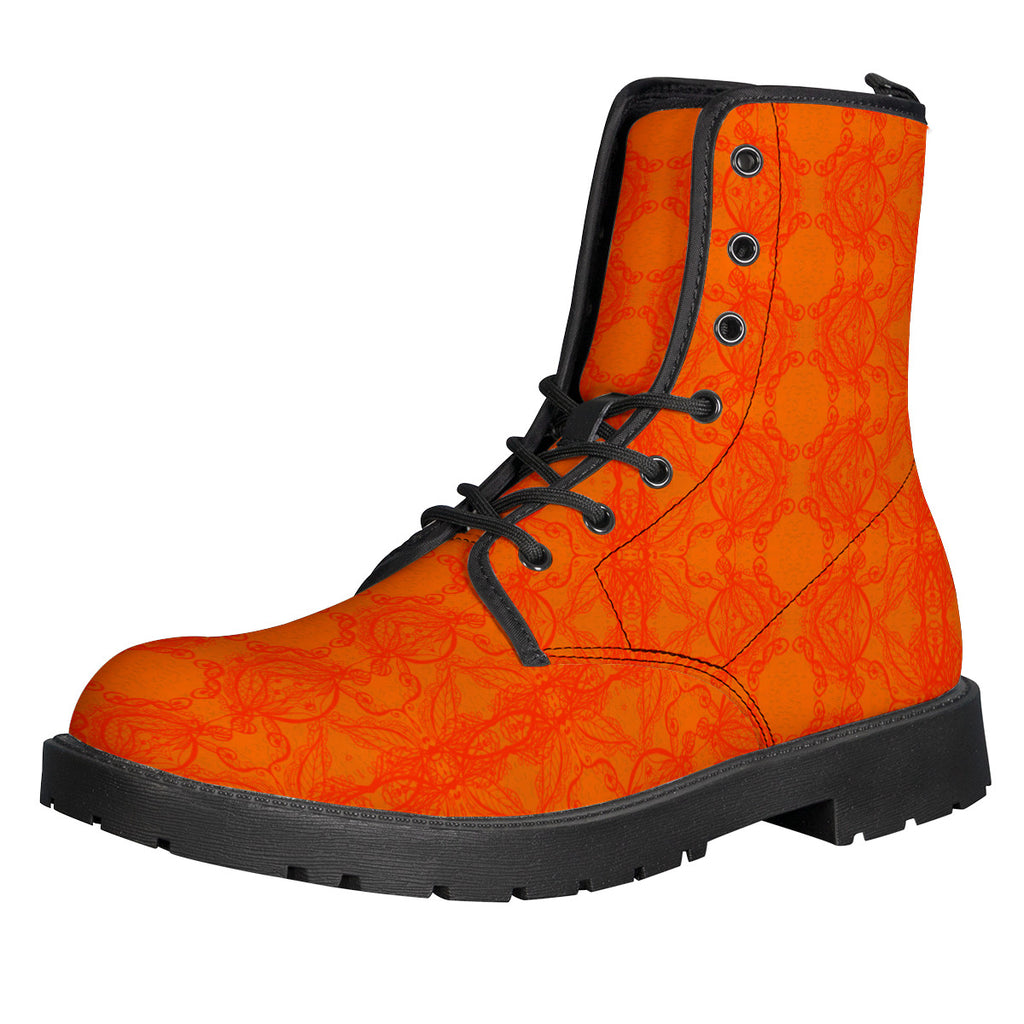 Orange Chic Fashion Leather Boots - Mind Gone