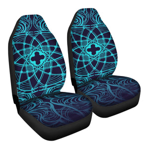 Geometric Teal Car Seat Covers