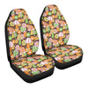 Retro Hippie Mushrooms Car Seat Covers