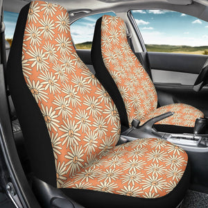 Retro Peace Sign Flowers Car Seat Covers