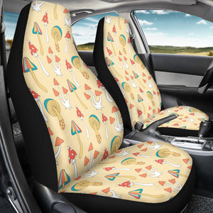 Vintage Hippie Mushrooms Car Seat Covers