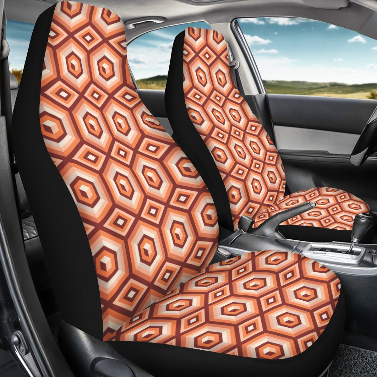 Groovy Geometric Hippie Car Seat Covers