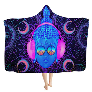 Sacred Hippie Buddha Celestial Hooded Blanket