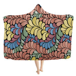 60s Hippie Print Hooded Blanket