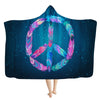 Feathers Of Peace Sign Hooded Blanket