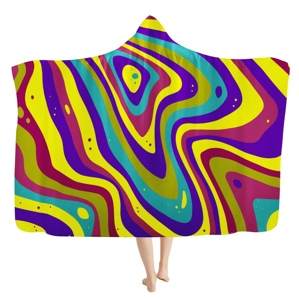 Groovy Hippie Hooded Blanket