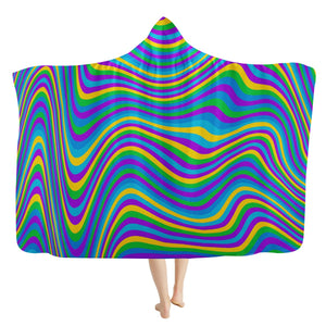 Groovy Vibes Hooded Blanket
