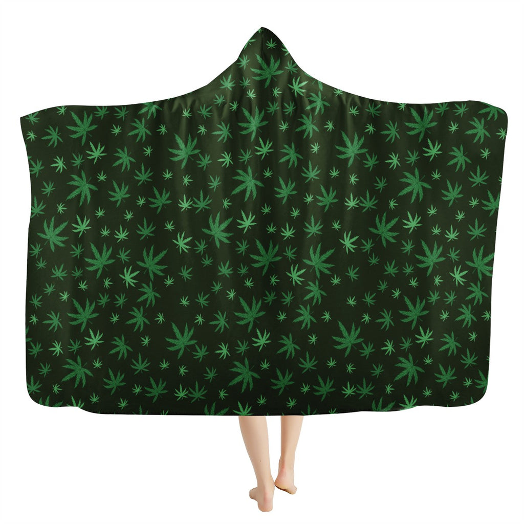 Kush Weed Hooded Blanket