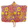 Groovy 60s Floral Hooded Blanket