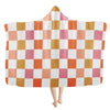 Groovy Retro Checkerboard Hooded Blanket