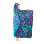 Psychedelic Owl Hooded Blanket