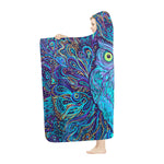 Psychedelic Owl Hooded Blanket