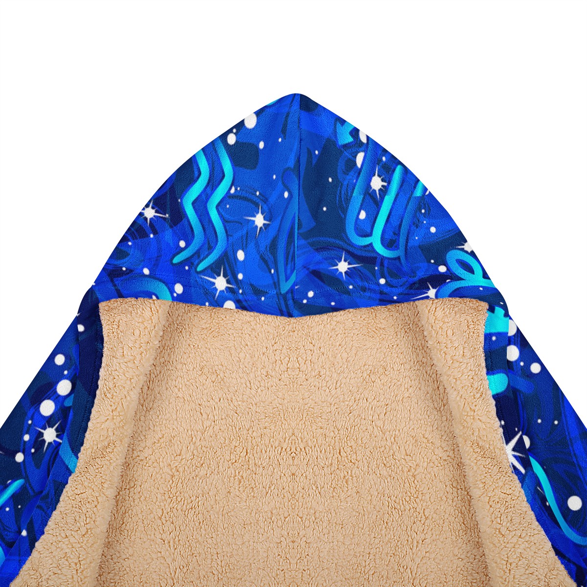 Blue Zodiac Signs Hooded Blanket