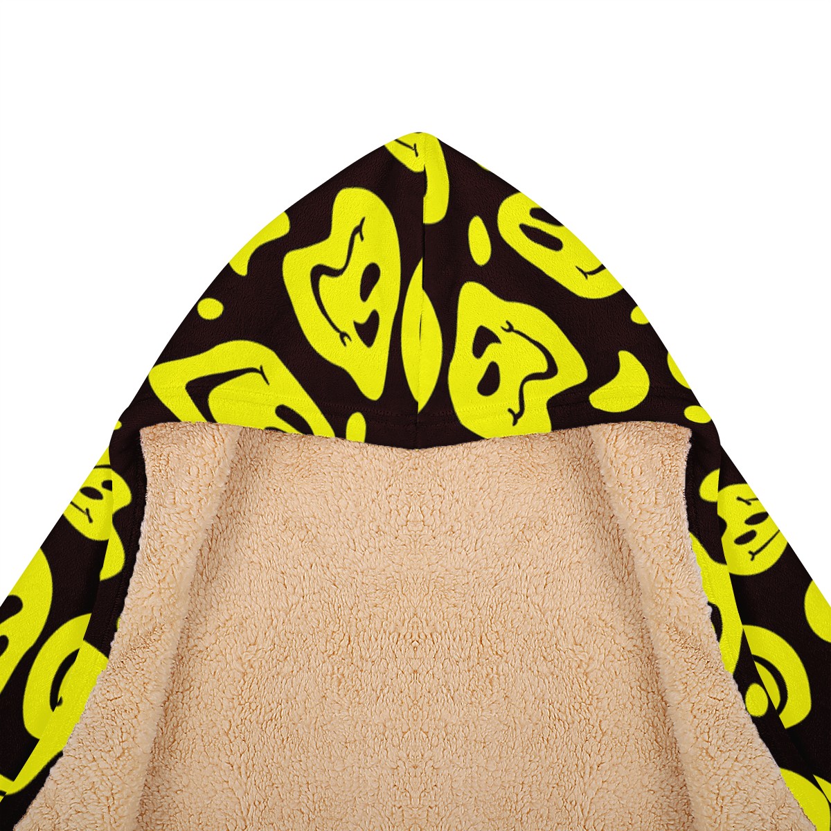 Melting Smiley Faces Drip Hooded Blanket