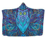 Psychedelic Owl Hooded Blanket