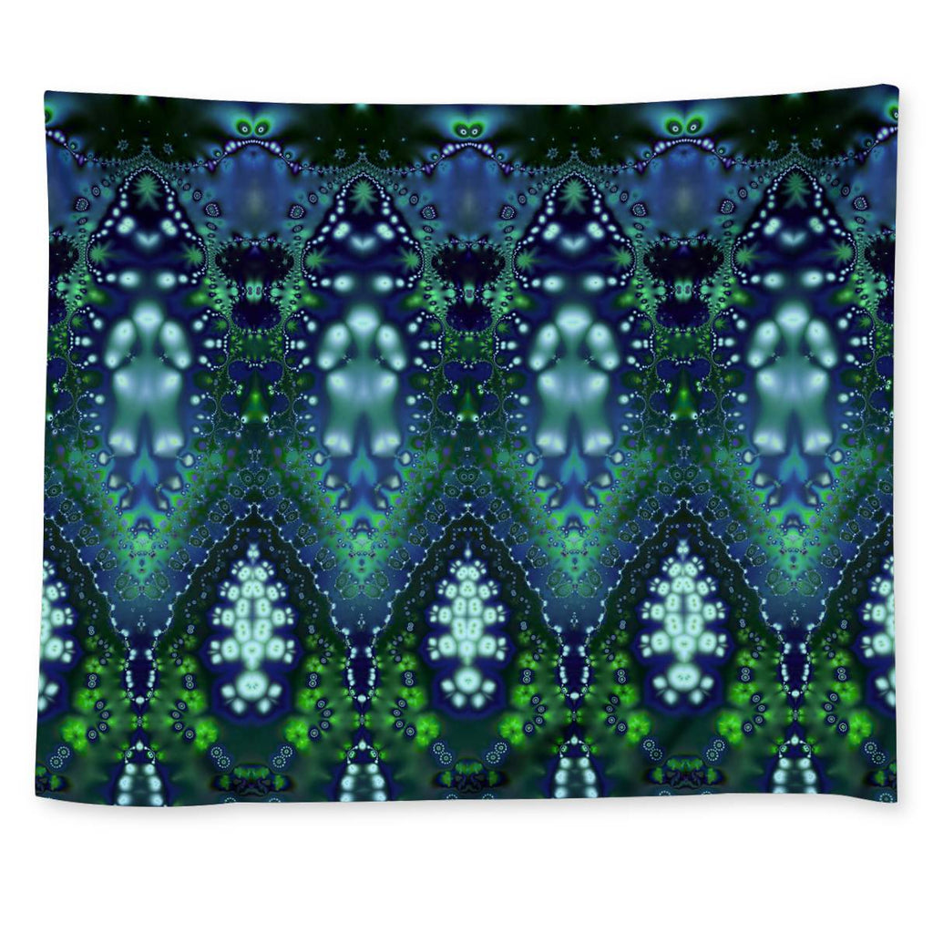 Bohemian Blue Emerald Wall Tapestry - Mind Gone