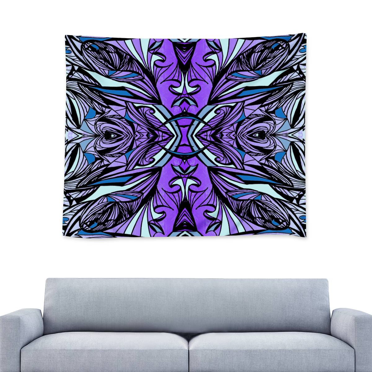 Blue Energy Wall Tapestry - Mind Gone
