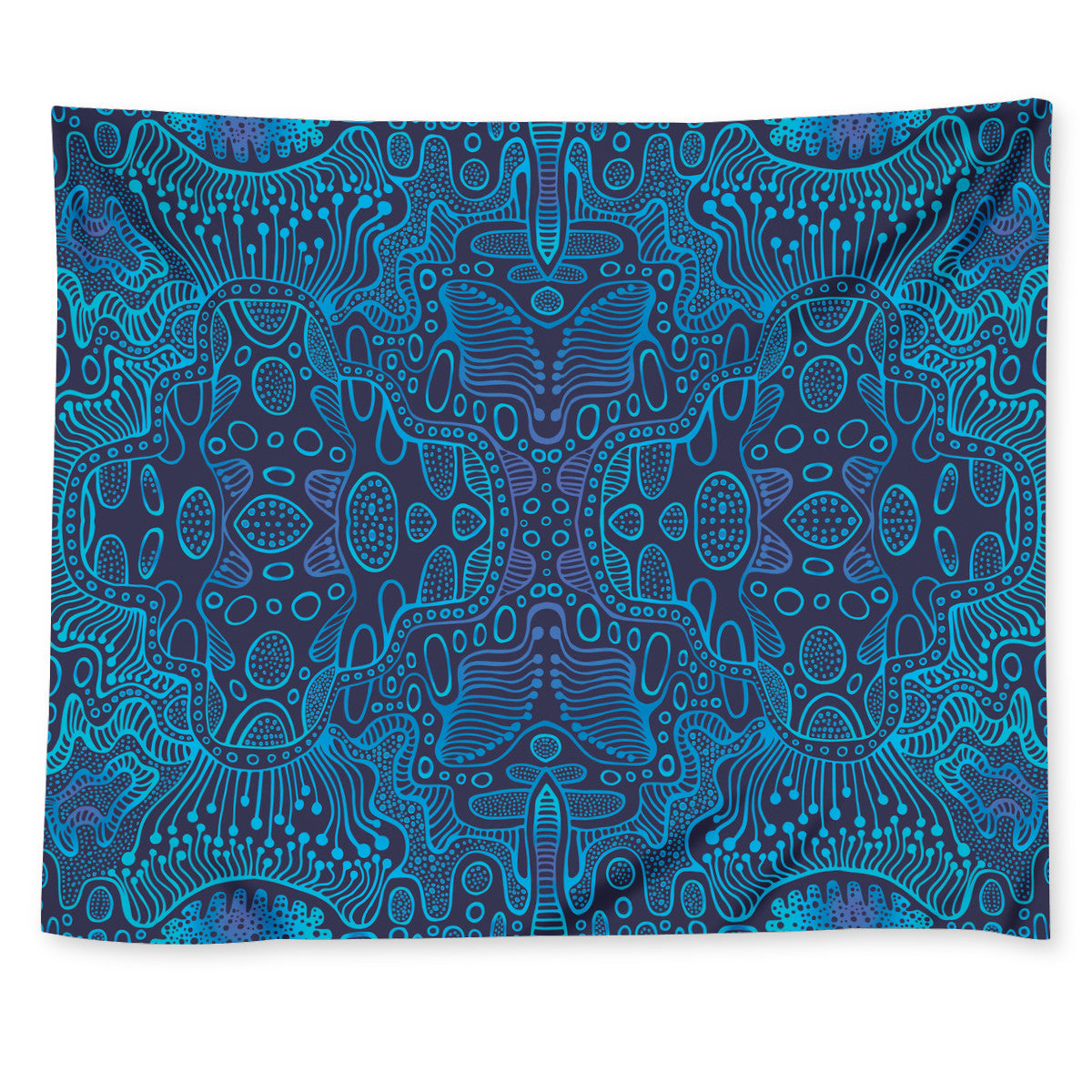 Electric Blue Wall Tapestry