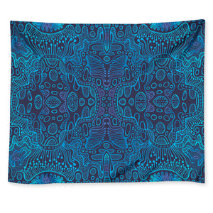 Electric Blue Wall Tapestry