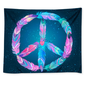 Feathers Of Peace Wall Tapestry