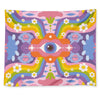 Groovy Hippie Retro Psychedelic Eye Wall Tapestry