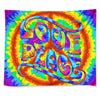 Love & Peace Hippie Symbol Wall Tapestry